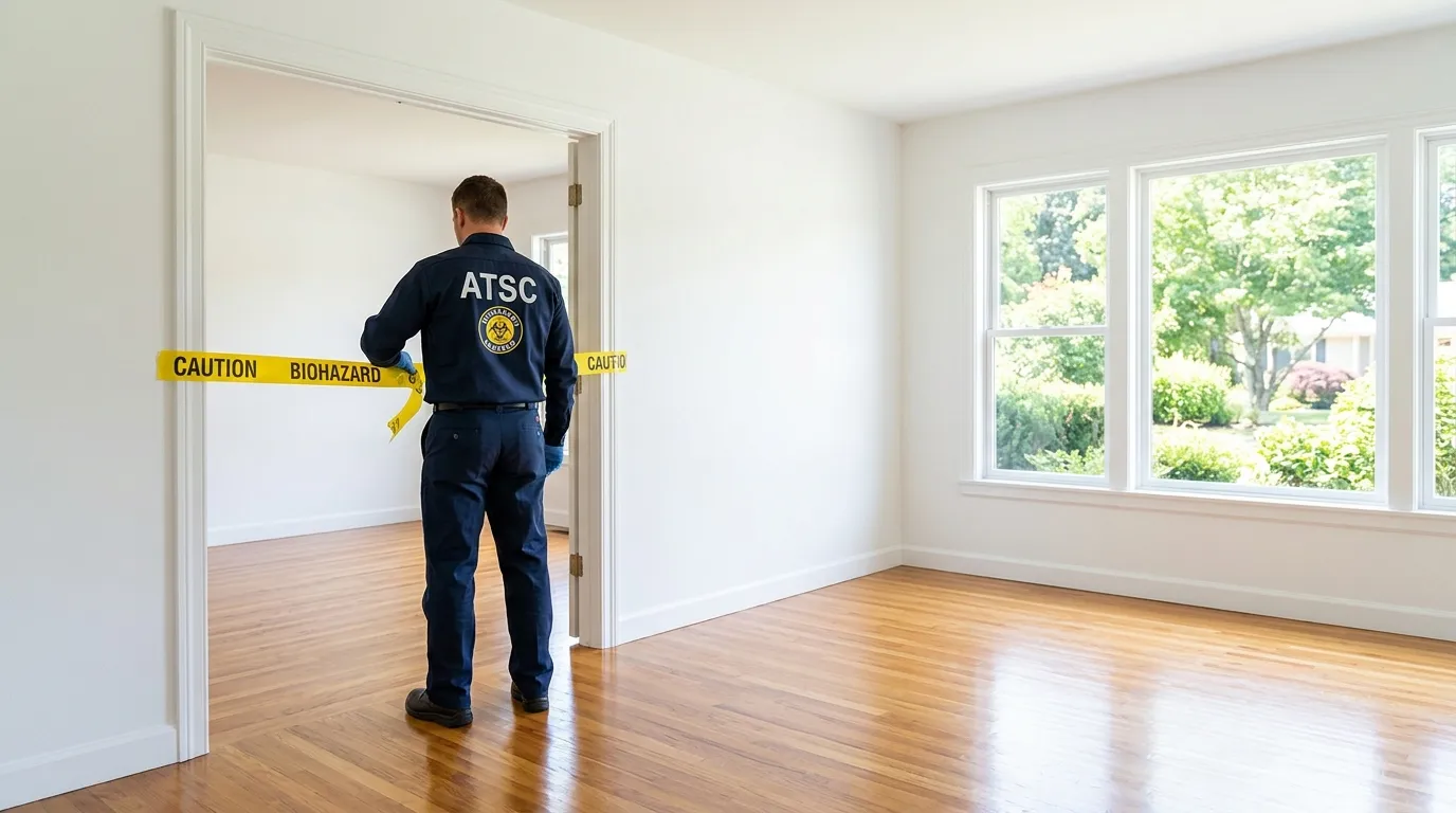 Certified biohazard cleanup crew performing Decomposition Cleanup in Kokomo